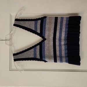 Blue Striped Tank with Peblum - BCBG Generation